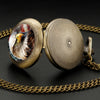 Classic Pocket Watch with Aquila Eagle American Flag