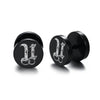 10mm Stainless Steel Stud Hoop Initials 26 Letter Stud Barbell Earrings for Men Women-Earrings-Innovato Design-U-Innovato Design