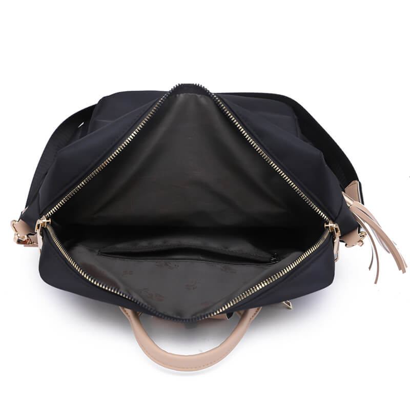 Leather Shoulder Bag, School Bag and Travel Backpack-Backpacks-Innovato Design-Beige-Innovato Design