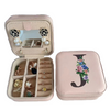 Travel Jewelry Box with Mirror Letter Organizer Personal Gift Cosmetic Bag-jewelry-Innovato Design-J-Innovato Design