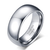Men's 8 mm Classic High Polished Comfort Fit Domed Tungsten Metal Ring Wedding Band