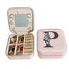 Travel Jewelry Box with Mirror Letter Organizer Personal Gift Cosmetic Bag-jewelry-Innovato Design-P-Innovato Design