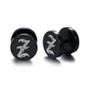 10mm Stainless Steel Stud Hoop Initials 26 Letter Stud Barbell Earrings for Men Women-Earrings-Innovato Design-Z-Innovato Design