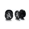10mm Stainless Steel Stud Hoop Initials 26 Letter Stud Barbell Earrings for Men Women-Earrings-Innovato Design-A-Innovato Design