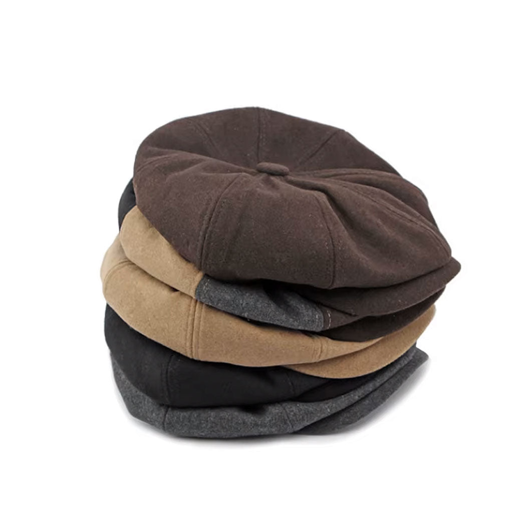 Cotton Octagonal Newsboy Cap