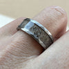 8mm Men Domed Elk Antler Comfort Fit Wedding Band