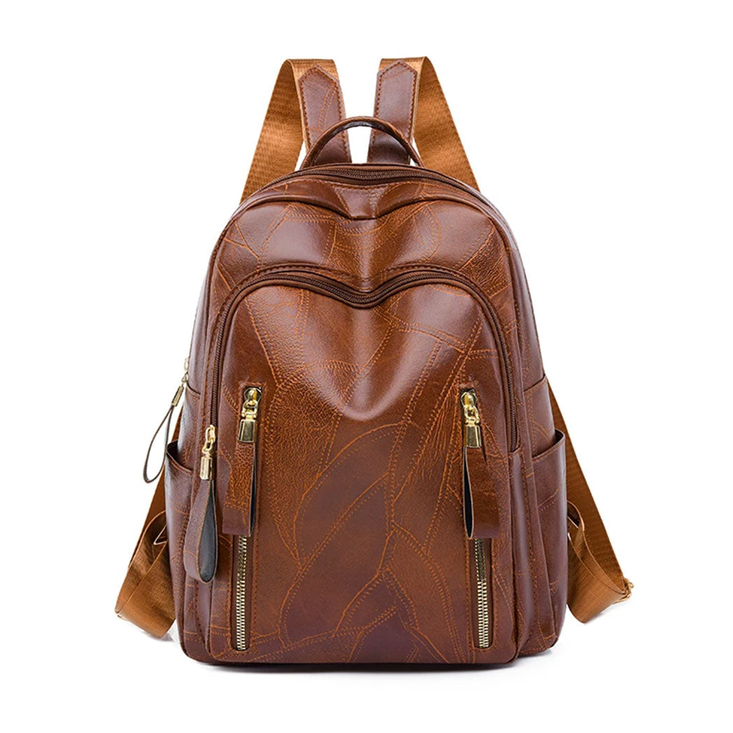 Luxury Multifunction PU Leather Embossed Bag and Backpack