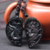 Dragon Phoenix Pendant Yin Yang Obsidian 2 Necklaces Couple Set-Necklaces-Innovato Design-Innovato Design