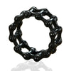 Men Black Tone 316L Stainless Steel Ring Motorcycle Biker Chain Band-Rings-Innovato Design-7-Innovato Design
