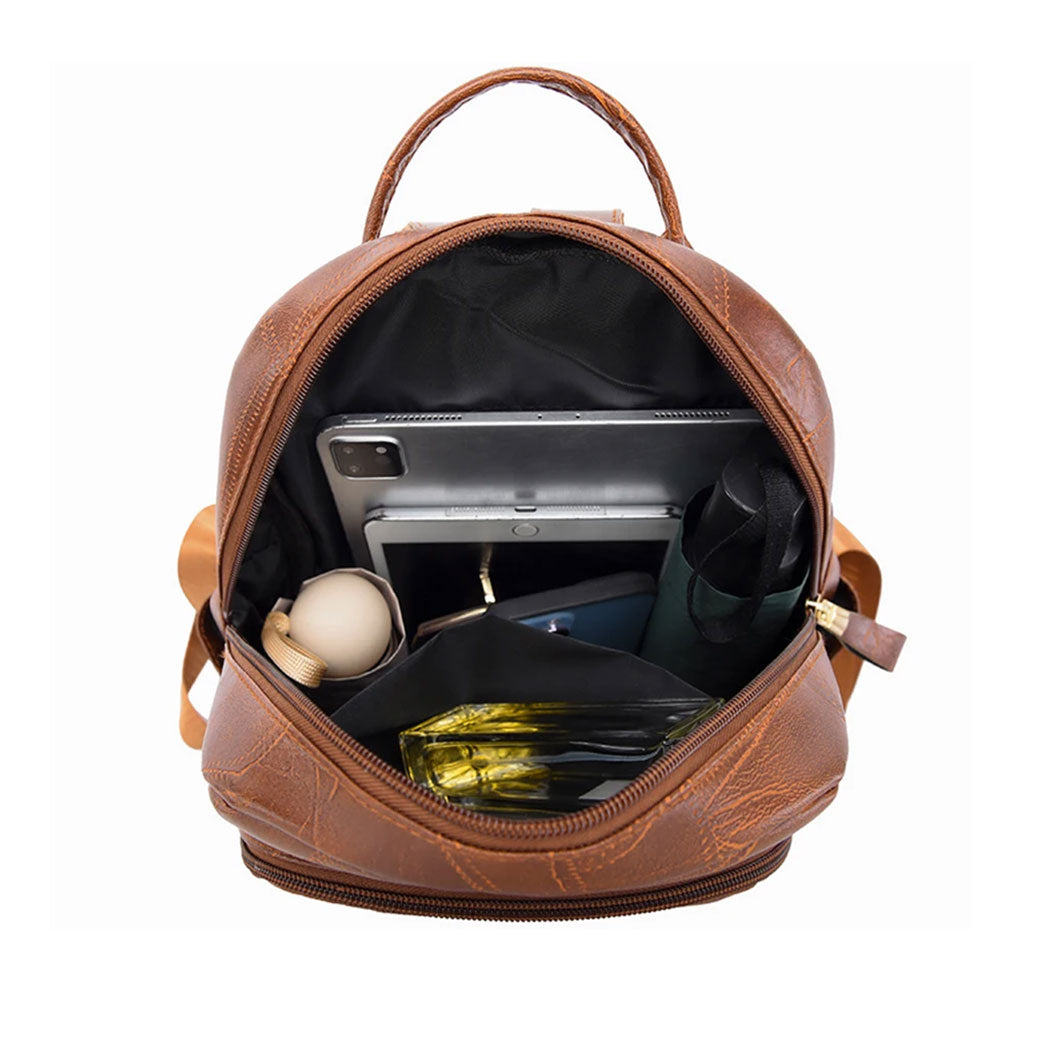 Luxury Multifunction PU Leather Embossed Bag and Backpack