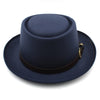 Vintage Wide Brim Fedora Trilby Hat with Black Hatband