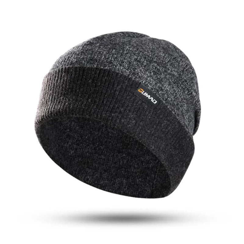 Adjustable Knitted Beanie or Skullie Outdoor Skiing Snowboard-Hats-Innovato Design-Black-Innovato Design