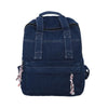 Vintage Blue Denim with Drawstring Backpack for Girls-Denim Backpacks-Innovato Design-Dark Blue-Innovato Design
