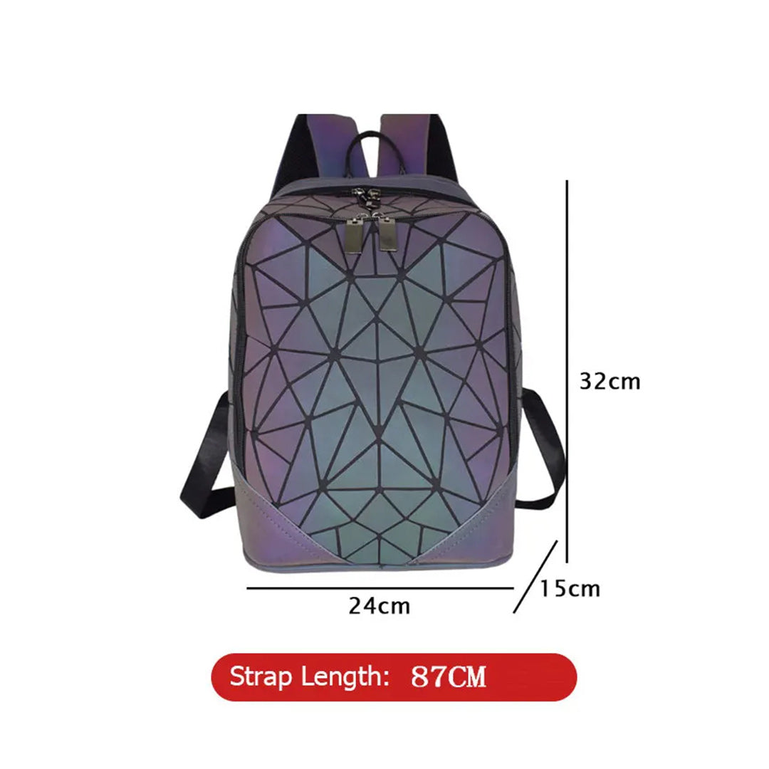 Luminous Schoolbags Travel Daypack Backpack Set for Women-clear backpack-Innovato Design-Only Clutch-Innovato Design