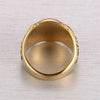 Stainless Steel Gold Plated Vintage Freemason Symbol Masonic Rings Bands for Men Large Heavy Bronze-Rings-Innovato Design-7-Innovato Design