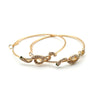 Gold Tone Crystal Rhinestone Snake Serpent Zircon Hoop Earrings-Rings-Innovato Design-Innovato Design