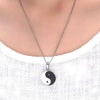 Stainless Steel Matte Finished Yin Yang Pendant Necklace-Necklaces-Innovato Design-Innovato Design