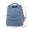 Vintage Blue Denim with Drawstring Backpack for Girls