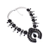 Silver Stone Bead Squash Blossom Necklace