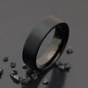 His & Her's 8MM/6MM Flat Black Matte Finish Tungsten Carbide Wedding Band Ring Set-Rings-Innovato Design-6-5-Innovato Design