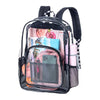 Waterproof Transparent School Travel Backpack for Women-clear backpack-Innovato Design-Black-Innovato Design