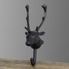 Decorative Deer Head Wall Mount Rack Stylish Cast Iron Hanger Hook-Home & Garden-Innovato Design-Brown-Innovato Design