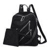 Corduroy Travel Anti-theft Backpack for Teenage Girls Women-corduroy backpacks-Innovato Design-Black-Innovato Design