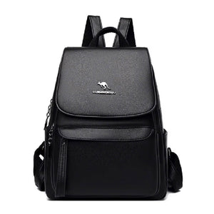 Large Capacity Vintage Leather Shoulder Bag, Rucksack and Travel Backpack