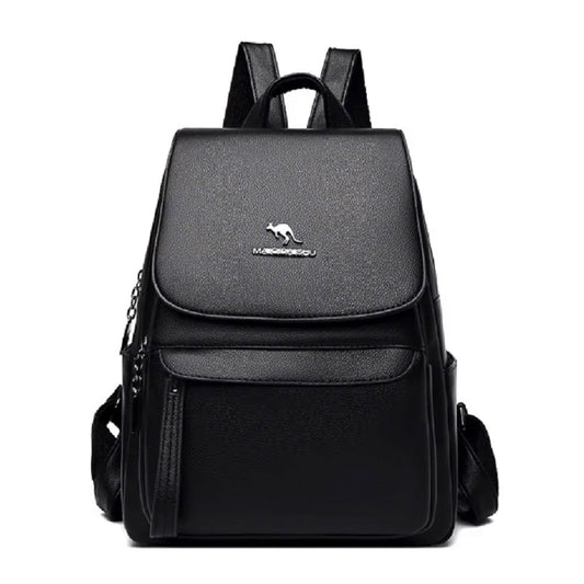 Large Capacity Vintage Leather Shoulder Bag, Rucksack and Travel Backpack
