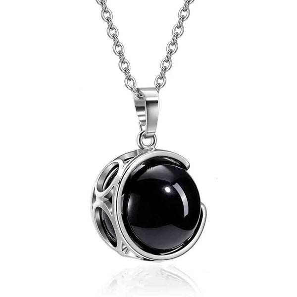 Jewelry Healing Hand Holding Gemstone Crystal Ball Pendant Necklace Gift