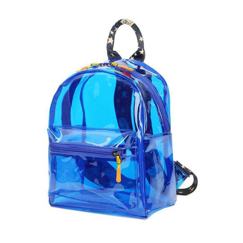 clear plastic mini backpack Cute Clear Mini Backpack Transparent Bookbag PVC for Women, Blue