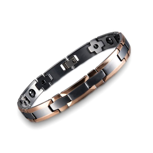 Men Tungsten Black Rose Gold Hematite Magnetic Bracelet-Bracelets-Innovato Design-Innovato Design