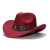 Cowboy Hat with Metal Skull Band