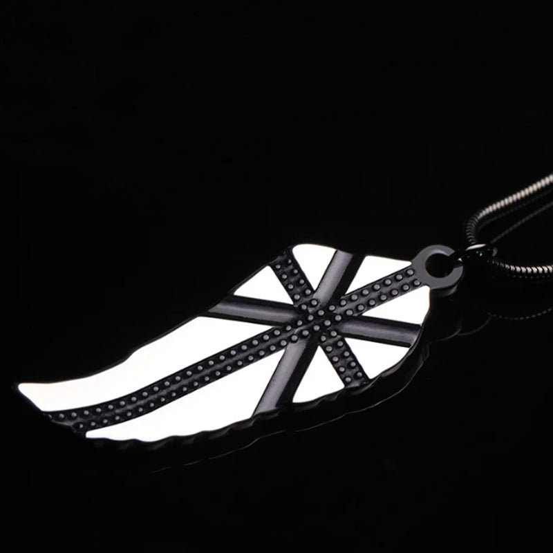 Black Tungsten Carbide Cross Pendant with Snake Chain Necklace-Necklaces-Innovato Design-Innovato Design