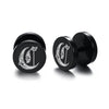 10mm Stainless Steel Stud Hoop Initials 26 Letter Stud Barbell Earrings for Men Women-Earrings-Innovato Design-C-Innovato Design