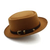 Vintage Wide Brim Fedora Trilby Hat with Black Hatband