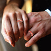 His & Her 6mm/8mm Black and Red-Plated Tungsten Wedding Ring