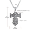 Men Stainless Steel Jesus Crucifix Cross Necklace Pendant Silver-Necklaces-Innovato Design-Innovato Design