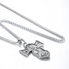 Men Stainless Steel Jesus Crucifix Cross Necklace Pendant Silver