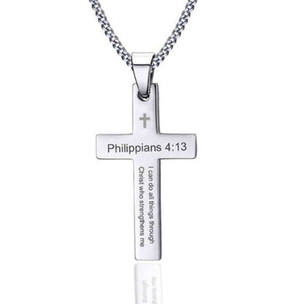 Buy bobauna Christian Cross Necklace With God All Things Are Possible Faith  Religious Jewelry Bible Verse Gift (God things possible necklace RG) at  Amazon.in