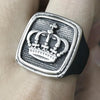 Men's 316l Stainless Steel Silver Vintage Kings Crown Ring-Rings-Innovato Design-7-Innovato Design