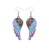 Angel Wing Hook Earrings Austrian Crystal Silver-Tone-Earrings-Innovato Design-Colorful-Innovato Design
