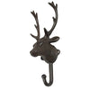 Decorative Deer Head Wall Mount Rack Stylish Cast Iron Hanger Hook-Home & Garden-Innovato Design-Brown-Innovato Design