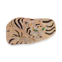 AAA Zircon Crystal Enamel Gorgeous Tiger Animal Bangle Bracelet-Bracelets-Innovato Design-Gold-Innovato Design