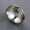 Men's Womens Stainless Steel Spin Masonic Freemason Rings Silver/Gold Tone