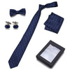 Men Bowtie, Necktie, Cufflinks, and Pocket Square Gift Box Set-Jewelry Sets-Innovato Design-Innovato Design