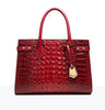 Retro Oil Wax Leather Purse, Tote Bag, Shoulder Bag and Handbag Set-Handbags-Innovato Design-Red-Innovato Design