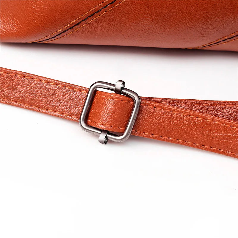 Soft Leather Shoulder Bag, Crossbody Bag and Handbag Set-Handbags-Innovato Design-Brown-Innovato Design