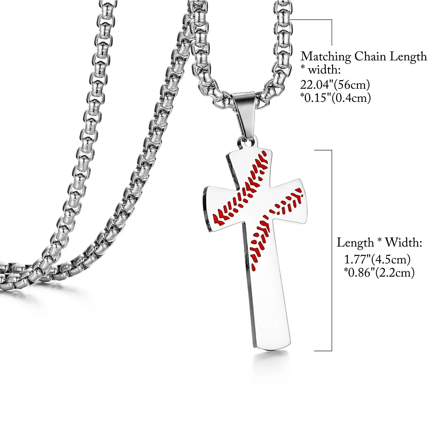 Stainless Steel Cross Pendant Philippians 4:13 and Chain Necklace-Necklaces-Innovato Design-Gold-Innovato Design