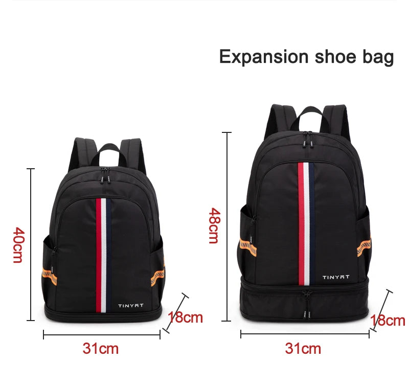 Outdoor Waterproof Foldable Backpack with Shoe Compartment-Sport Backpacks-Innovato Design-Black-Innovato Design